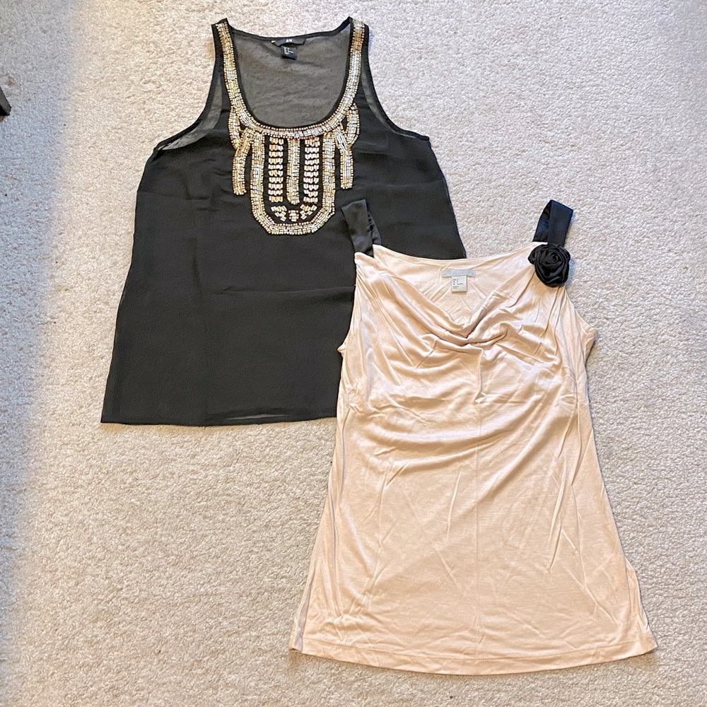 New Two Cute Tops one nude size Small and one Sheer Racerback Top. size 4